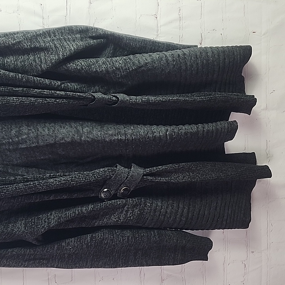 Apt 9 M Cardigan Black Gray Sweater - Picture 4 of 6